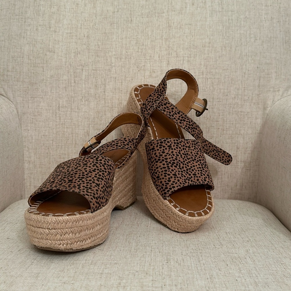 Universal Thread Leopard Print Wedges - image 1